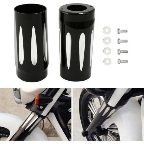 Motorcycle Fork Slider Cover Cow Bell For Harley Touring Road King Electra Glide FLT FLHT FLHX FLHR FLTRX FLHTC 1980-2013