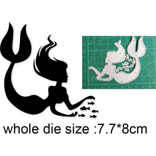 AILIDA Metal cutting dies cut die mold fish Mermaid decoration Scrapbook dies paper craft knife mould blade punch stencils dies
