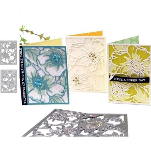 Metal Cutting Dies Flower Background For DIY Scrapbooking Album Embossing Paper Card Crafts Template