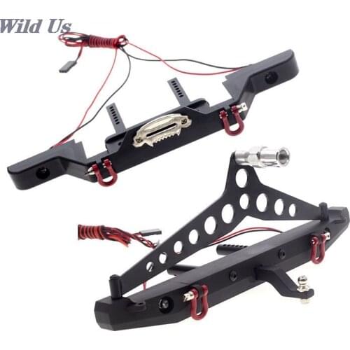 Metal Front Rear Bumper for 1/10 SCX10 iii 90046 Traxxas TRX4 RC Crawler Car