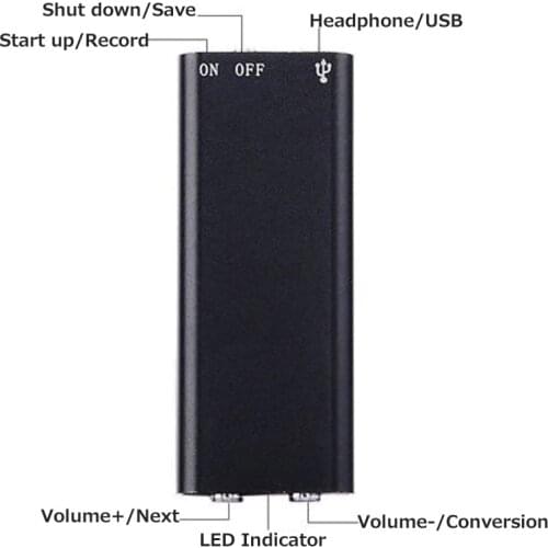 Mini USB Pen Voice Recorder 8/16GB Digital Voice Recorder With Mp3 Player Recording Digital Micro Audio Sound Recording Device