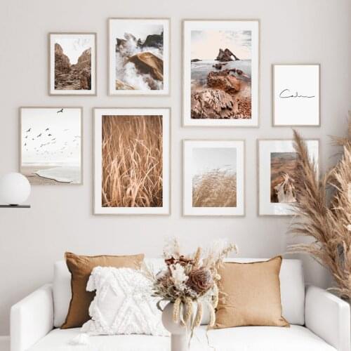 Autumn Stone Mountain Desert Beach Wall Art Canvas Painting Nordic Posters And Prints Wall Pictures For Living Room Wall Decor