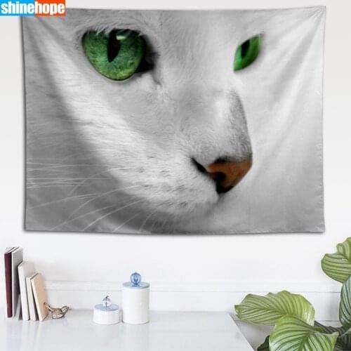 Custom Lovely Cat Animals tapestry wall hanging tapestry home decoration rectangle bedroom wall art tapestry 140X250cm