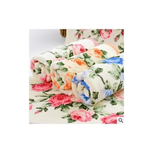 The new cotton terry towel printed towel facials peonies 3pcs / lot free shipping adult towel combination