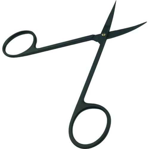 Ophthalmic Eye Scissors Tungsten Carbon Steel Porcelain PFM Black Handle Scissors Ophthalmic Cosmetic Double Eyelid Tool