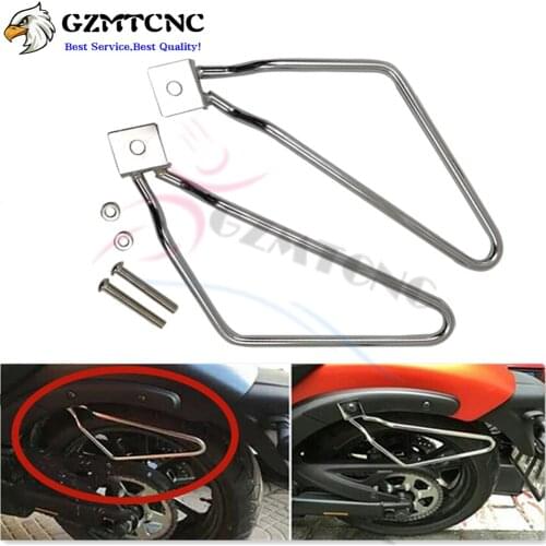 Motorcycle Saddlebag Support Bars Brackets Side Mount Trunk Holder For Harley Sportster 883 Iron XL883N Dyna Fat Bob FXDF