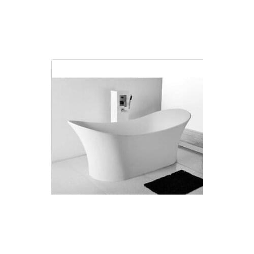 CUPC approved FREE STANDING BATH TUB - STONE - SOLID SURFACE - 1750x750x680mm - Freestanding WD002