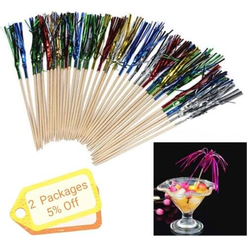 40Pcs Cocktail Fireworks Drinking Picks Sticks for Wedding New Year Party Decoration Supplies Drink Holiday Stick Ornaments