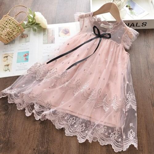 Melario Summer Girls Casual Dresses Fashion Princess Dresses Flowers Lace Party Dress Wedding Dress Flower Princess Dress