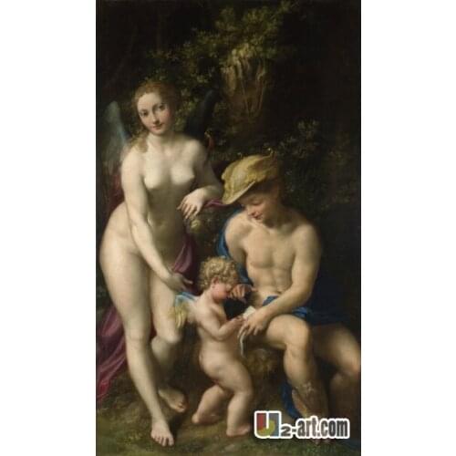 Canvas Prints ( School of Love ) by Correggio home decorate modern giclee canvas printing for room Religion-091 (20*36 inch )