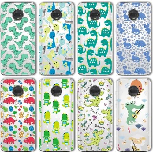 Ciciber Luxury Cute Dinosaur Case For Motorola Moto G10 G30 G9 G8 E7 E6S G7 G6 E6 G5 G5S E5 One Macro Plus Play Power Lite TPU
