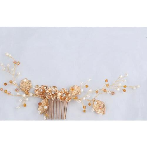 Bridal hair comb Crystal diamond hairpin Wedding handmade jewelry Wedding dress accessories Bridal headdress