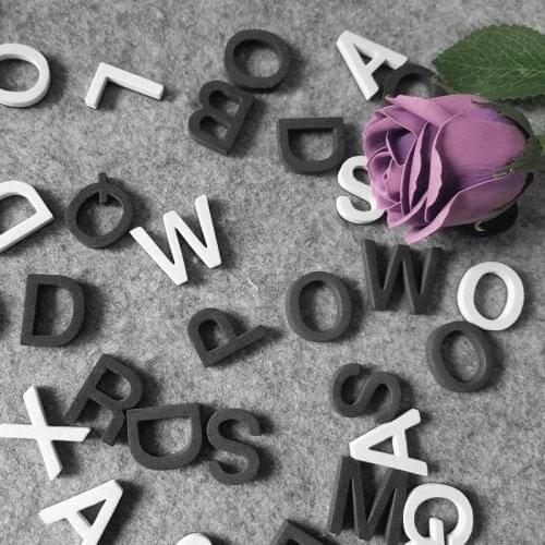 180PCS Alphabet refrigerator stickers DIY magnet letters wall Refrigerator magnet sticker foam black and white letters