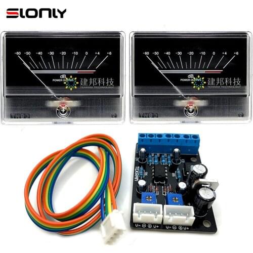 2pcs DENON TN-90 Amplifier Level VU Meters with Driver Board Head Tube Audio DB Bridge Power Sound Pressure Meter with Backlight