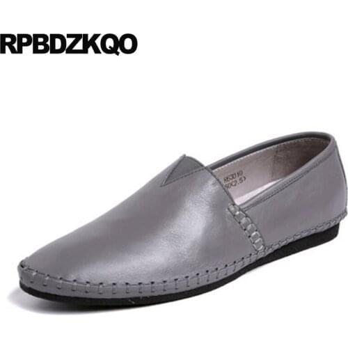 Real Leather High Quality Driving Slip On 2021 Genuine Designer Comfort Flats New Casual Rubber Luxury Brand Shoes Men Soft