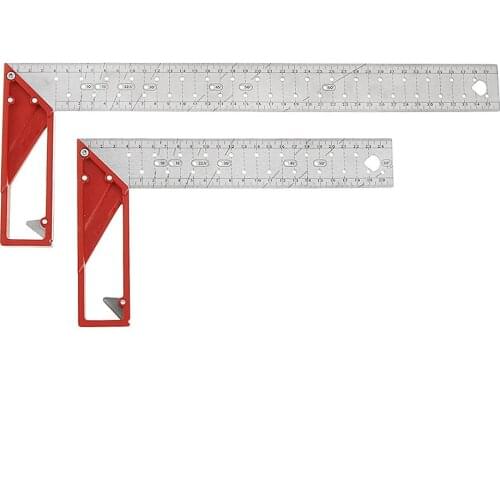 25-45cm Stainless Steel Precision Woodworking Square 90 Degree Angle Ruler Metric - 40cm