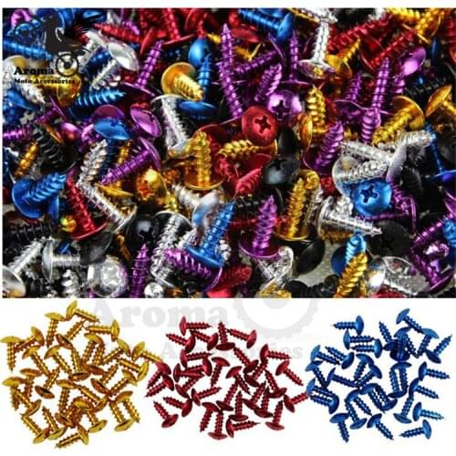 30pcs Modified screws refires motorbike multicolour screws moto Ornamental Mouldings motocross Accessories motorcycle tip screw