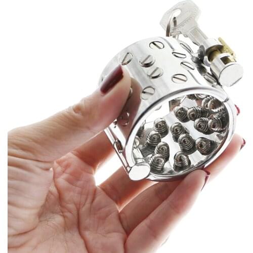 KALIS TEETH SHARP 4 ROWS Ring Scrotum Pendant Male Chastity Device Kalis teeth Spike Ring Male Torture devices C049B