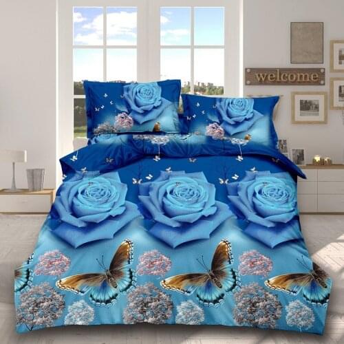 3D Double 4 Pieces Reactive Printing And Dyeing Bedding Article Large jacquard 3d bedding sets duvet cover full size