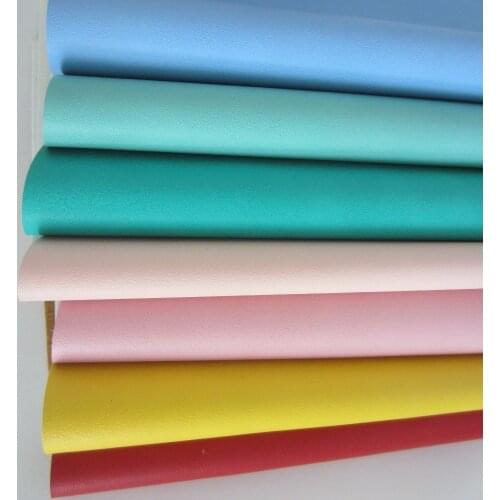 7pcs 21 x 30cm A4 sheet smooth PU leather fabric faux leather synthetic leather material for DIY fabric CN181