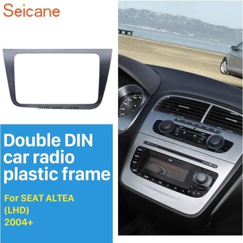 Seicane Perfect Double Din Car Stereo Fascia Radio Frame Dash DVD Player Trim for 2004+ SEAT ALTEA Left Hand Drive (LHD) Panel