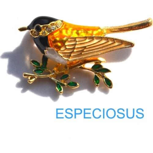 Girls' Jewelry Bird Brooch Elegant Pin Painted Gold Color Rhinestone Giraffe Women Breast Pin Mix Color Swallow Ladys Garments