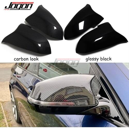 Rearview Mirror Covers for Bmw 5 Series F10 F11 Lci 2014-2017 F01 F02 Caps Replacement Side Rear-View Carbon Fiber Gloss Black