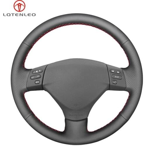 LQTENLEO Black Artificial Leather Steering Wheel Cover For Lexus RX330 RX400h RX400 2003-2008 Toyota Corolla Verso Camry 2006