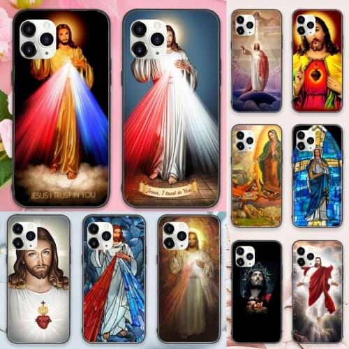 Divine Mercy Jesus Phone Case for iPhone 11 12 pro XS MAX 8 7 6 6S Plus X 5S SE 2020 XR Luxury brand shell funda coque