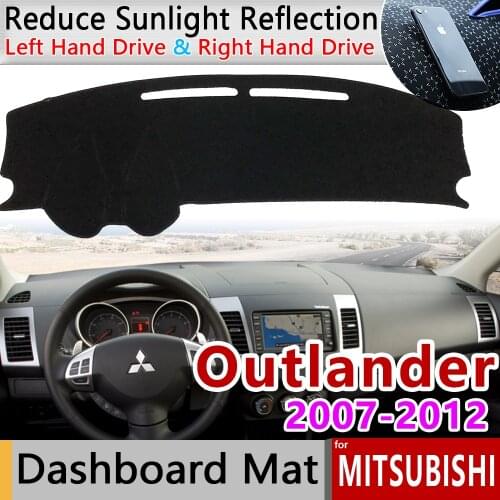For Mitsubishi Outlander 2007 2008 2009 2010 2011 2012 2nd Gen Anti-Slip Mat Dashboard Cover Carpet Sunshade Dashmat Accessories