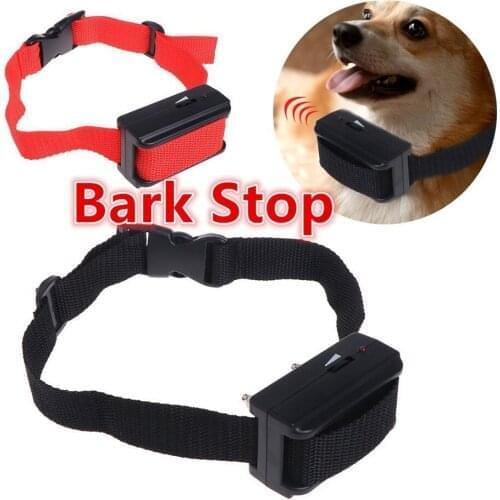 Dog Training Equipment Barking Stop Collar Intelligent Vibration Sensor Ultrasonic Sound Control No-Bark Pet Supplies