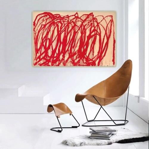 Holover Cy Twombly"Untitled"Canvas Oil Painting Western Art Decor Poster Wall Aesthetic Home Room Interior Decoration