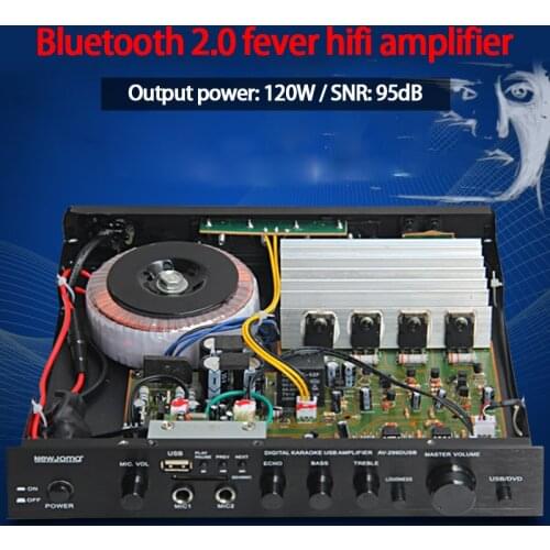 KYYSLB AV299D 120W Bluetooth Fever Hifi Amplifier 2.0 High Fidelity Computer Small Amplifier Power Lossless Playback Amplifier