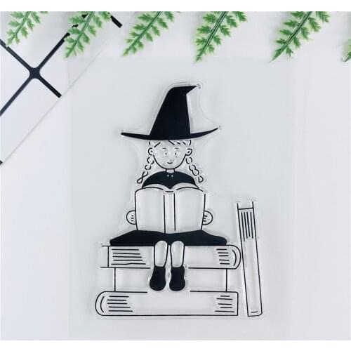 Little Witch NEW Clear Stamps For DIY Scrapbooking/Craft Supplies Bullet Journal Background Rubber Stamp Sentiment Card Making