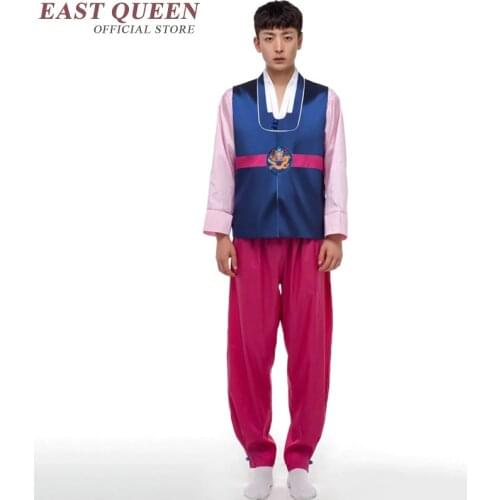 Men Traditional Korean Clothing Long Sleeve Korean Fashion Clothing Male Korean Clothes Two Piece Set L XL AA2901 YQ