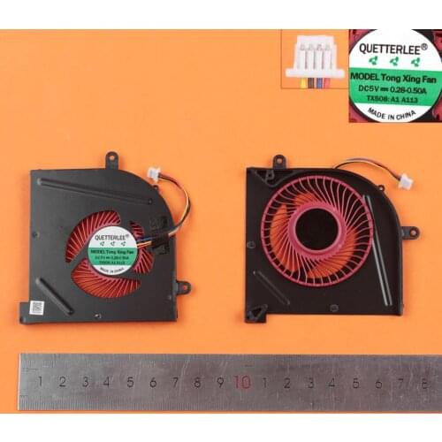 New Laptop Cooling Fan For MSI GS63VR GS73VR MS-17B1 17B2 16K2 16K3 GS73 GS62 Red Blades(For CPU Fan,High Copy)