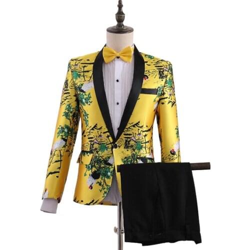 Singer stage suits men blazer Chorus performance costume photo studio boys prom mariage suits fashion slim chorus groom clothes