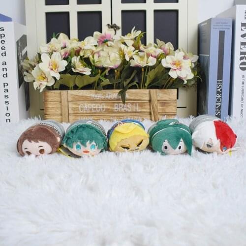Anime My Hero Academia 9cm Plush Dolls Izuku Midoriya Katsuki Bakugou Shouto Todoroki Cartoon Soft Stuffed Toys Girl Kids Gifts