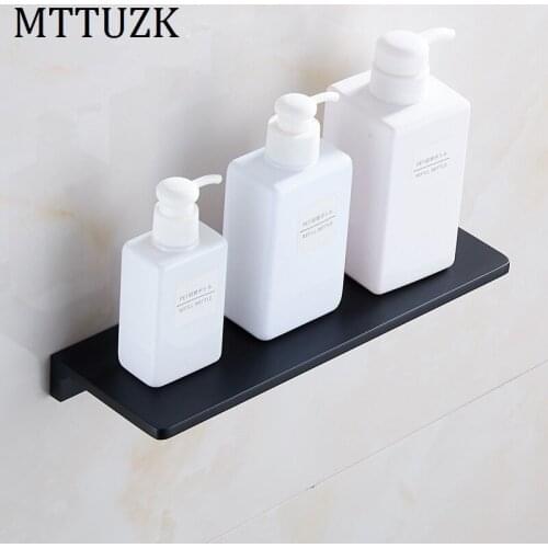 MTTUZK Solid Space Aluminum Black Bathroom shelf Bathroom Dressing table Phone Rack Bathroom Shelves Bathroom Accessories