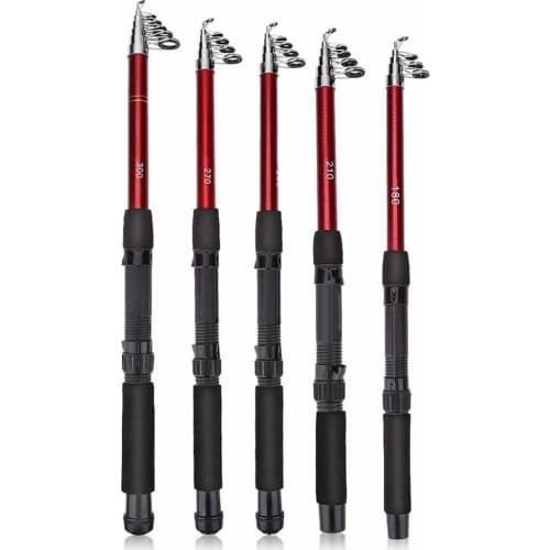 Portable Casting Sea Fishing Rod 1.8m, 2.1m, 2.4m, 2.7m,3.0m Lightweight Telescopic Fishing Pole Fishing Reel Tackle Accessory