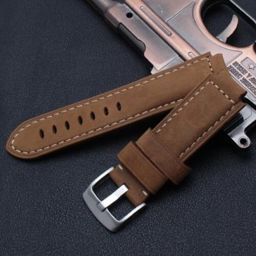 Genuine Leather 24*16mm Watchband for T2N720 73 TW2R55500 T2N720 T2N721 T2N739 Series wristband with Connecting rod