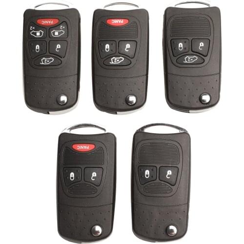 Jingyuqin 10p Entry 2/3/4/6 Button Flip folding Remote Car Key Case Shell For Chrysler Town Country Dodge Grand Caravan Jeep
