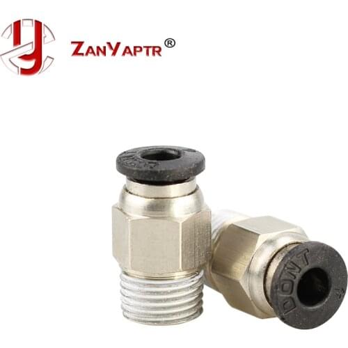 10pcs Pneumatic Connector PC4-01 1.75mm 3mm PTFE Tube Quick Coupler Feed inlet For J-head Fittings Reprap Hotend Fits 3D Printer