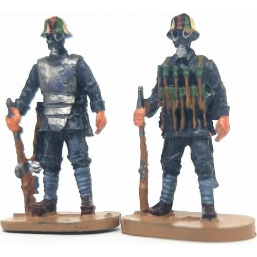 Super mini 1/72 pvc figure model toy ww1 german soldier 2pcs/set