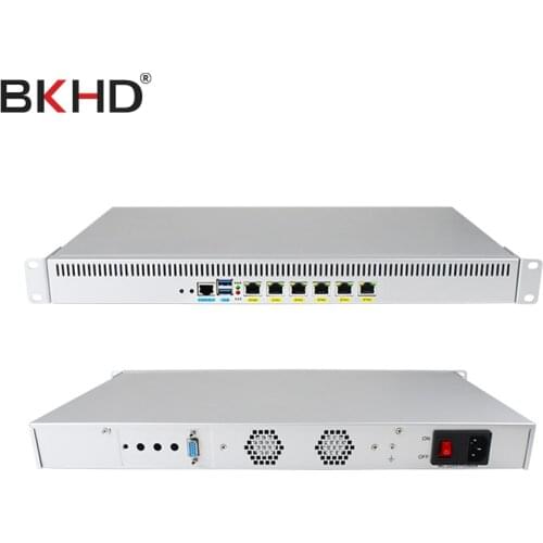 BKHD 1U Network Server Firewall Appliance with Intel i3 7100 Dual Core 6 Lan Pfsense Soft Router AES IN Openwrt X86 DD-WRT VPN