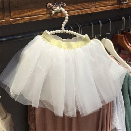 2019 Girl Bebe Golden Belt TUTU Skirt for girls Kids Princess Dancing Skirts Child Clothes