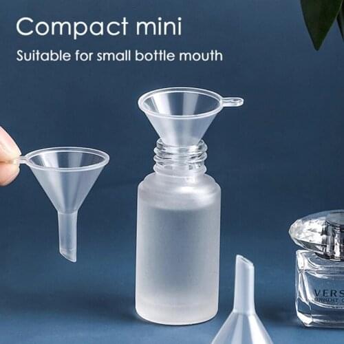 10PCS Mini Plastic Funnel Small Mouth Liquid Oil Funnels Laboratory Supplies Tools School Experimental Supplies