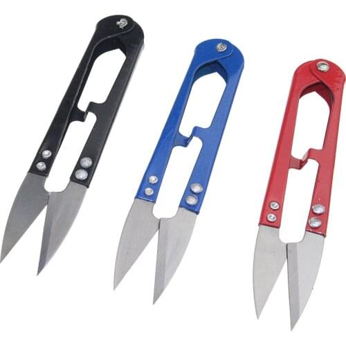 6PCS Portable U-shape Thrum Thread Cutter Mini hand Scissors Garden Snips Shears Gardening Secateurs