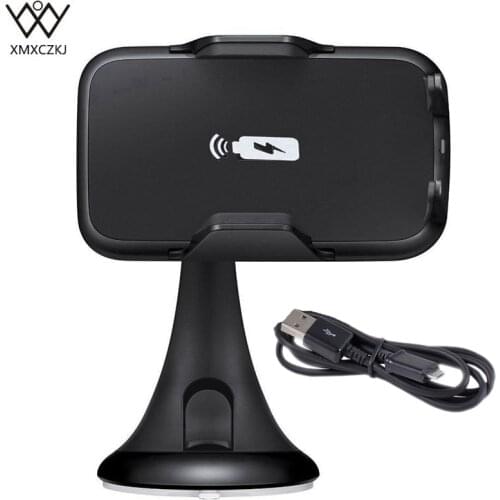 Car Holder Fast Wireless Car Charger Suction Cup Mount 2 in 1 Wireless Charger Mobile Phone Holder For Samsung Charger Holder