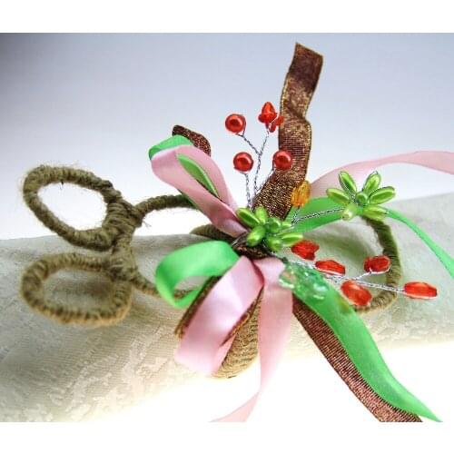 Free shipping crystal flower napkin ring wedding holiday decoration , wholesale napkin holder 12 pcs